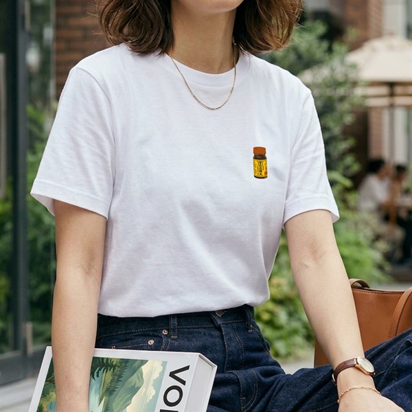 正露丸ボトルＴシャツ1(ホワイト-S)