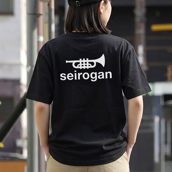 正露丸ラッパロゴＴシャツ1(ブラック-S)