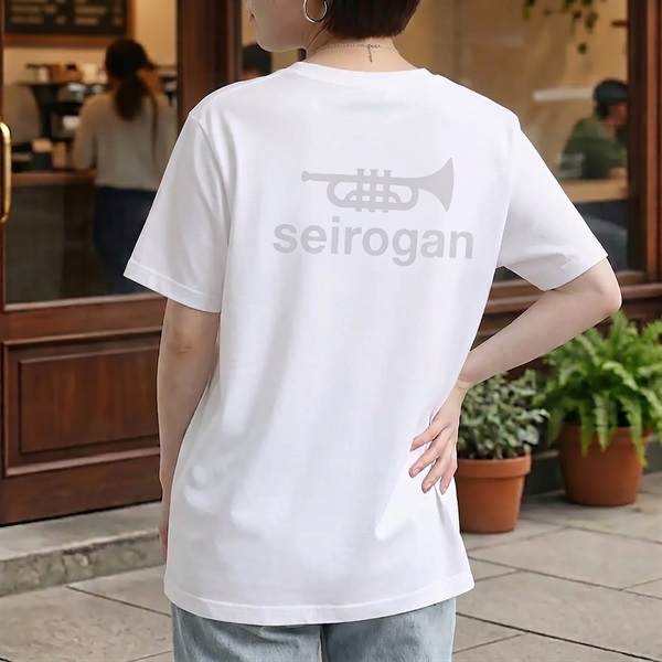 正露丸ラッパロゴＴシャツ1(ホワイト-S)